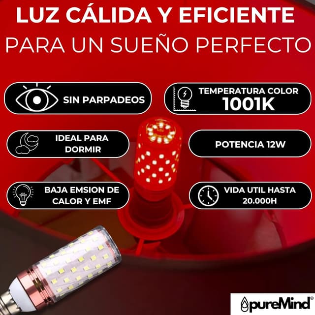 Thumbnail 5 de Puremind Luz Roja E14 625–630nm