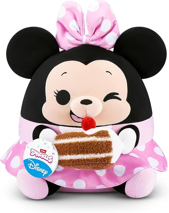 Detalle de Snackles Peluche Minnie Disney ZURU 35 cm con accesorio de snacks