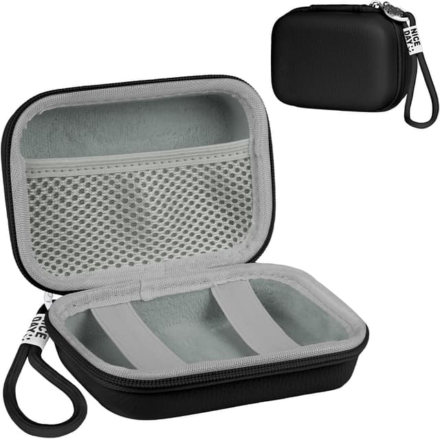 Detalle de Ainiv Digital Camera Case (Small) with Detachable Strap – PU+EVA Compact Pouch for Sony, Canon, Panasonic & More