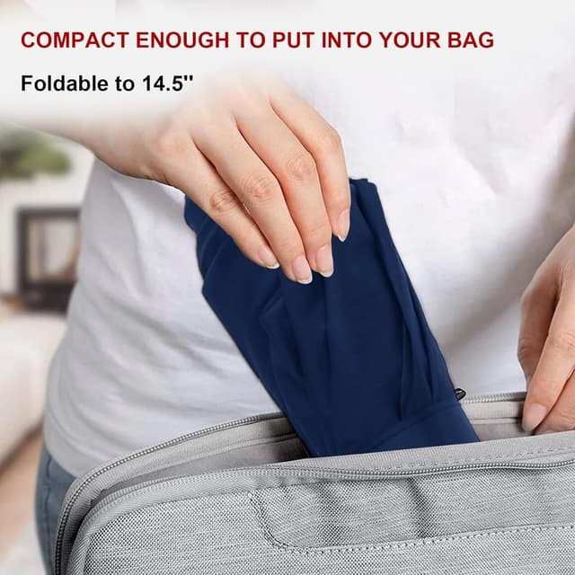 Thumbnail 6 de KNJOMZIE Parapluie tempête pliant automatique 62 pouces à double canopée