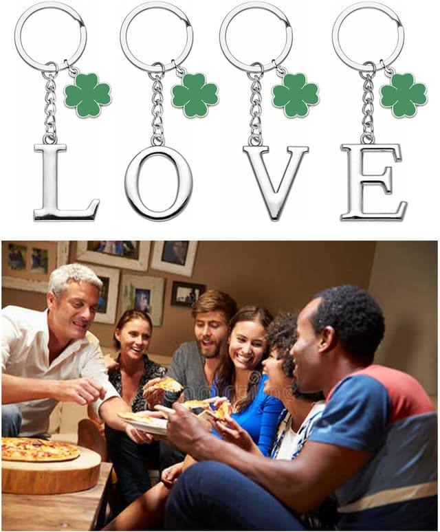 Thumbnail 6 de Porte-clés lettre initiale YJYJZX avec pendentif en alliage (A-Z 26) – idée cadeau pour amis et proches