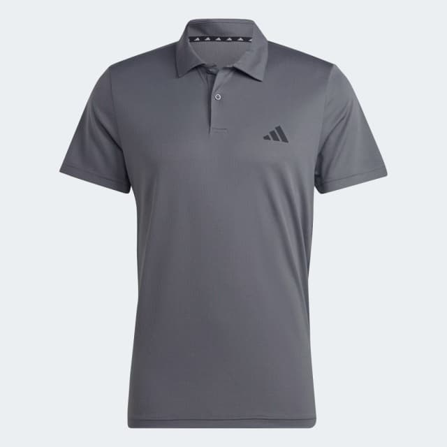 Detalle de adidas Polo Train Essentials Training gris para entrenamiento