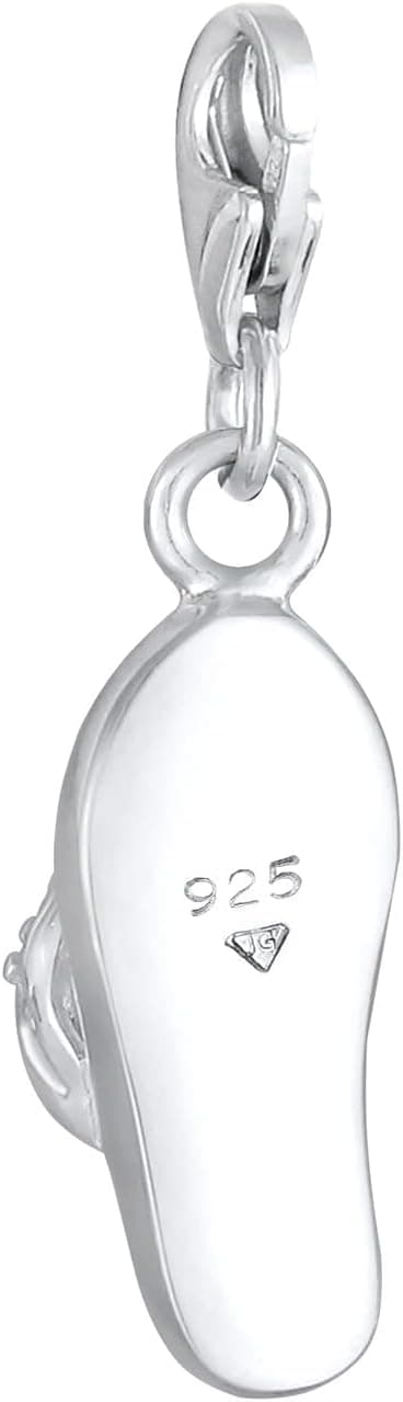 Detalle de Nenalina Sandale Zehentrenner Karabiner Charm Anhänger aus 925 Sterling Silber (716004-019) für Bettelarmbänder