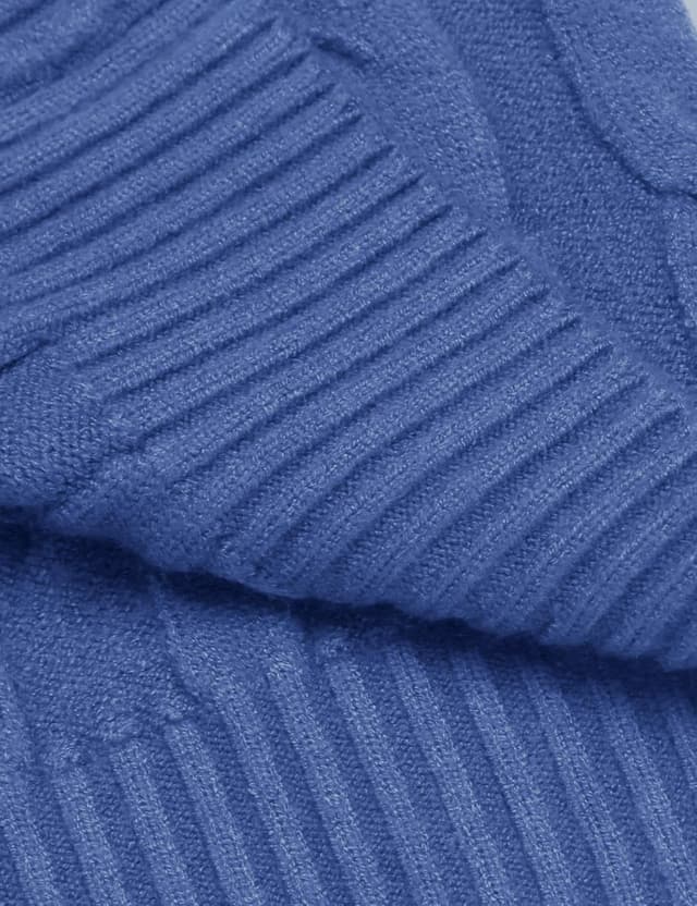 Detalle de COOFANDY men’s cable knit turtleneck jumper (slim fit, roll neck) – long sleeve pullover