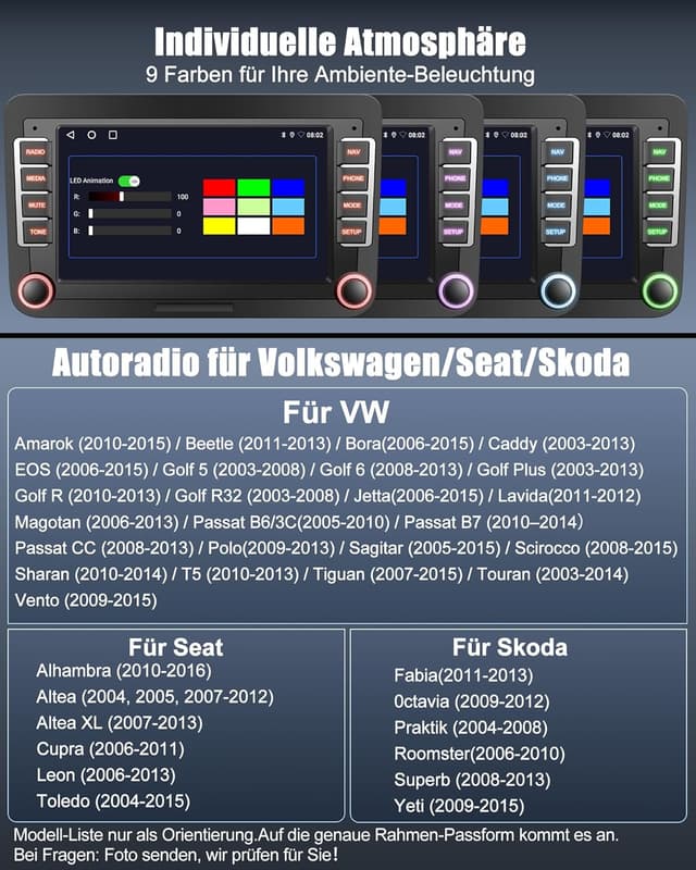 Thumbnail 6 de Lehwey 2Din Android 14 Autoradio 7 Zoll