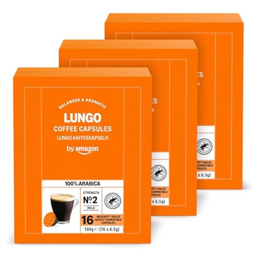 Imagen de Café Lungo Intensité 2 by Amazon, 48 capsules, 3 lots de 16 🫖 en OfertitasTOP