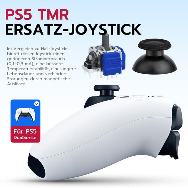 Detalle de Tolesum TMR Effect Stick Ersatz-Set für PS5