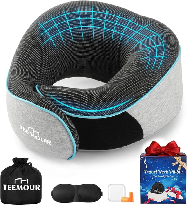 Imagen de Nackenkissen Flugzeug Memory Foam 360° Grau en OfertitasTOP