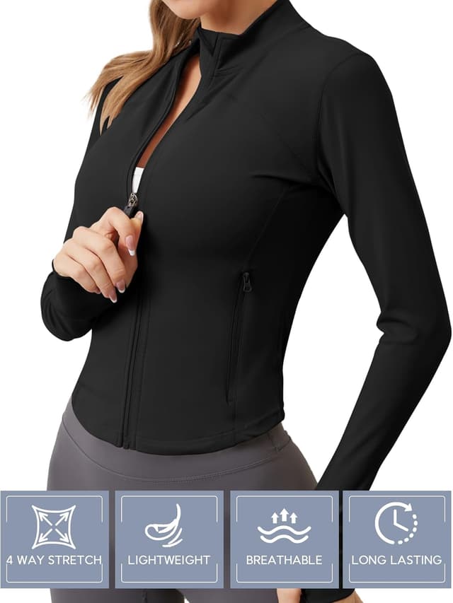 Detalle 2 de IECCP Damen Sportjacke Langarm Laufjacke