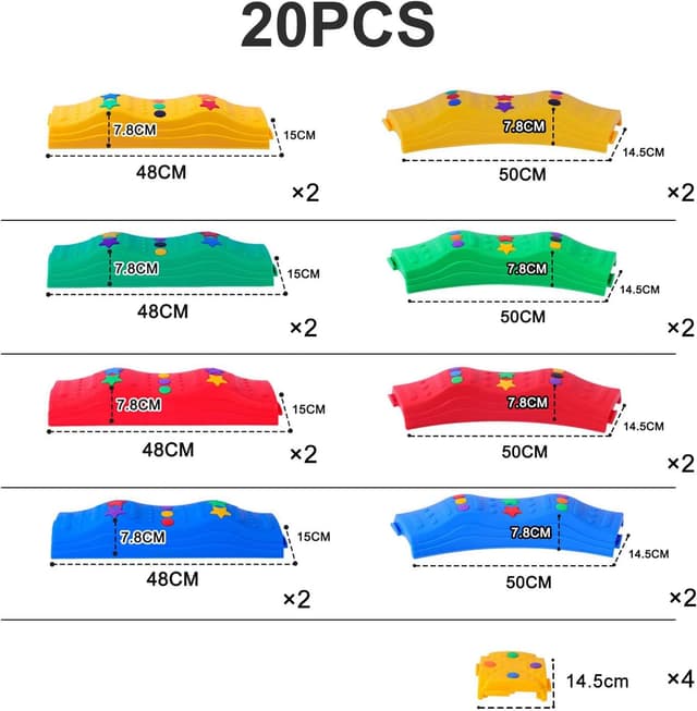 Thumbnail 2 de MOCUTEEN Kids Balance Beam 20 pcs Set