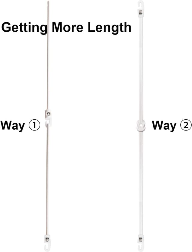 Detalle 2 de WMZOBH bungee cords with hooks (25 pcs) – 10 inch elastic ropes in white