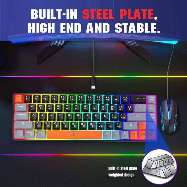 Thumbnail 4 de Snpurdiri 60% Gaming-Tastatur 68 Tasten ⌨