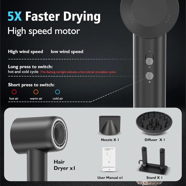 Thumbnail 5 de Haartrockner 160.000 U/min mit Ionen