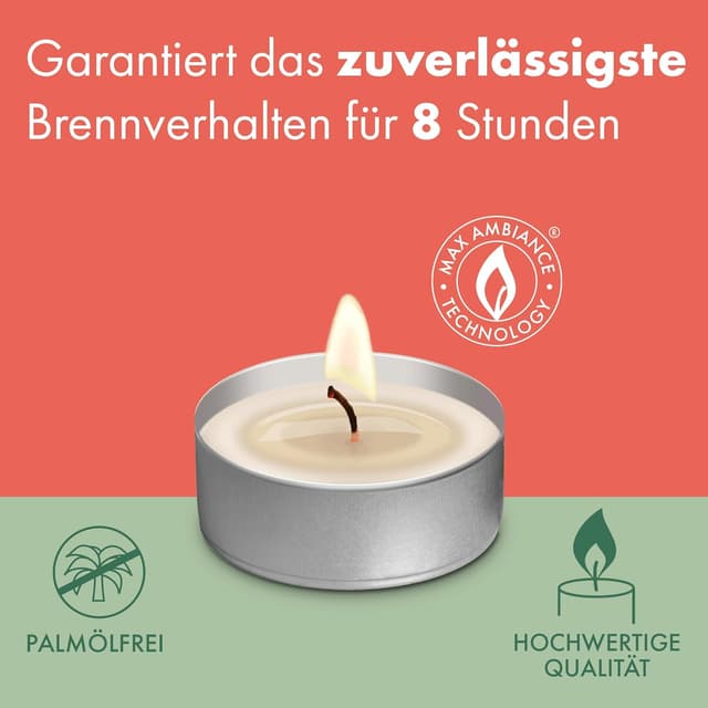 Detalle 2 de Bolsius Großpackung Teelichter 90 Stk. – 8 Std. Brenndauer 🕯