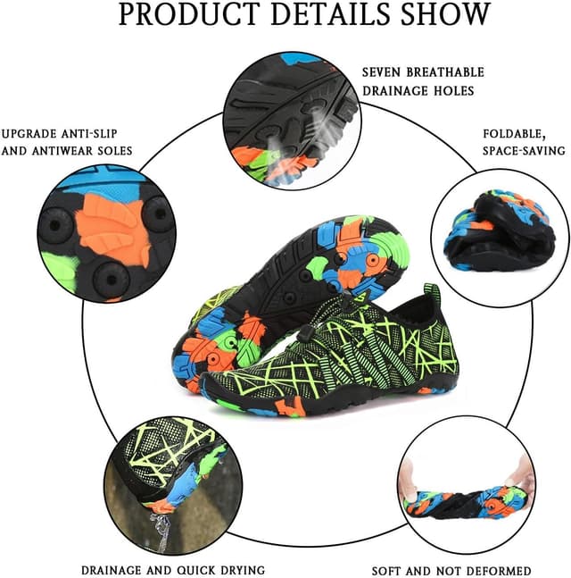 Detalle de SAGUARO Chaussures aquatiques homme/femme à séchage rapide (EU GR.35-48)