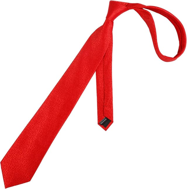 Detalle de Alizeal men’s solid colour tie and pocket square set (self-tied necktie + matching hanky)