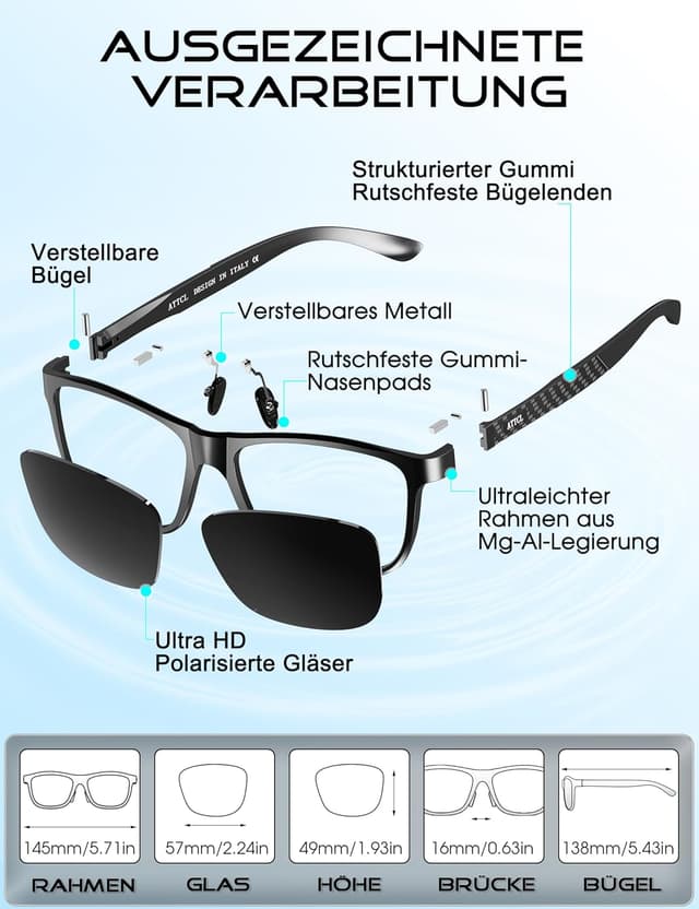Thumbnail 5 de ATTCL Sonnenbrille Herren Polarisiert UV400