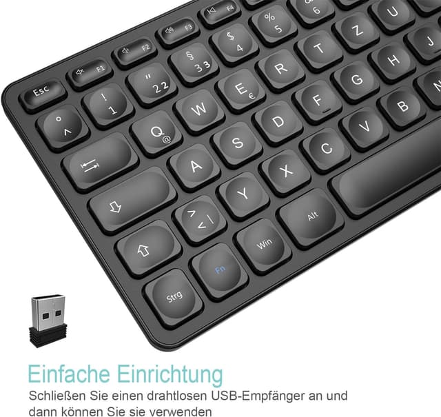 Detalle 2 de Arteck Kabellose Tastatur 6 Monate ⌨