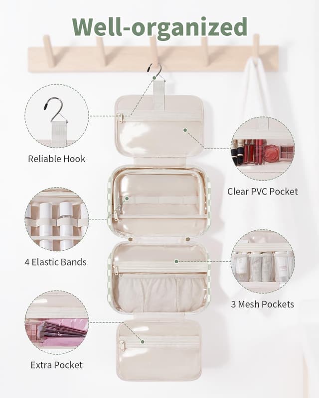Detalle de Narwey Large Hanging Toiletry Bag 30.5cm