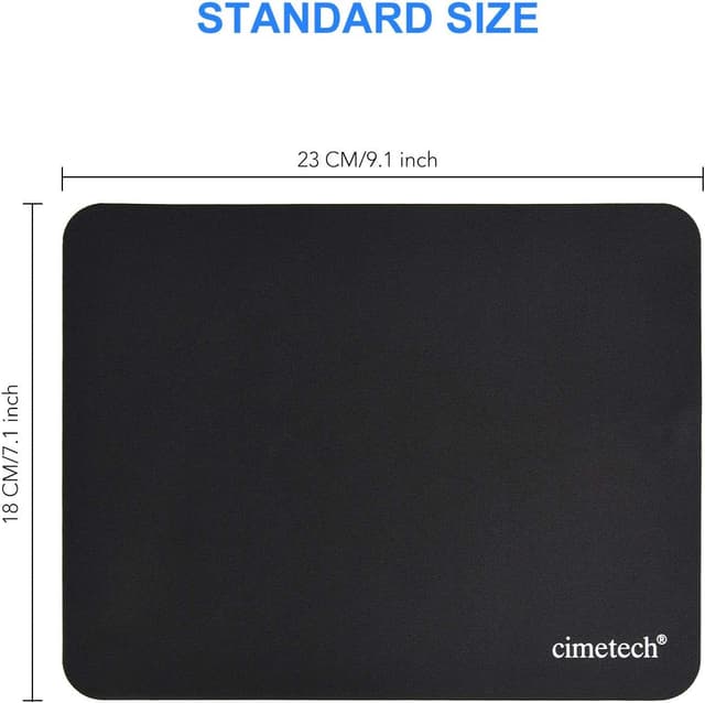 Detalle de cimetech Gaming-Mauspad 230 x 180 x 1 mm für alle Maustypen mit rutschfester Unterseite