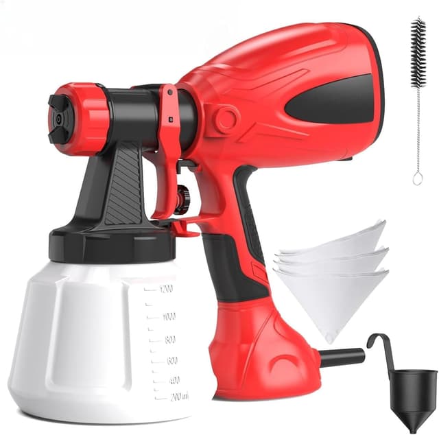 Detalle de Pistola Pintura 650W con depósito 1200 ml