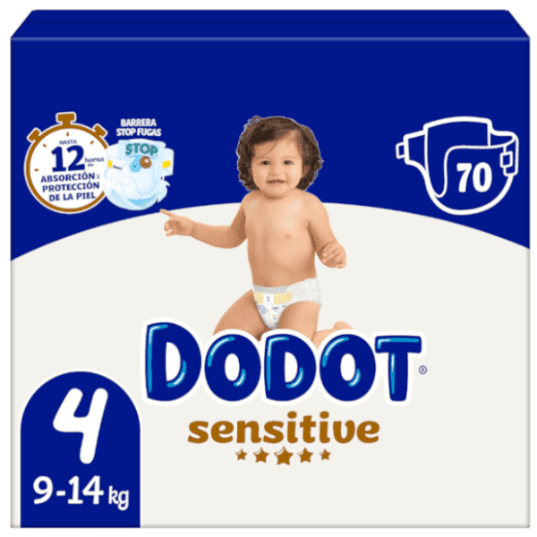 Detalle de Dodot Pañales Sensitive T4 70 uds
