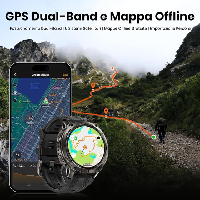 Thumbnail 4 de KOSPET Tank T4 Smartwatch Uomo 50 giorni di batteria