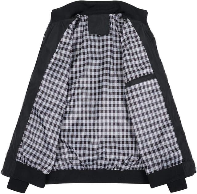 Detalle 2 de YOUTHUP Herren Leichte Freizeit-Übergangsjacke im Bomber-Stil