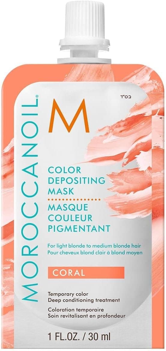 Detalle de Moroccanoil Color Depositing Mask: maschera colorante addolcente per capelli, con aminoacidi e olio di seme di albicocca