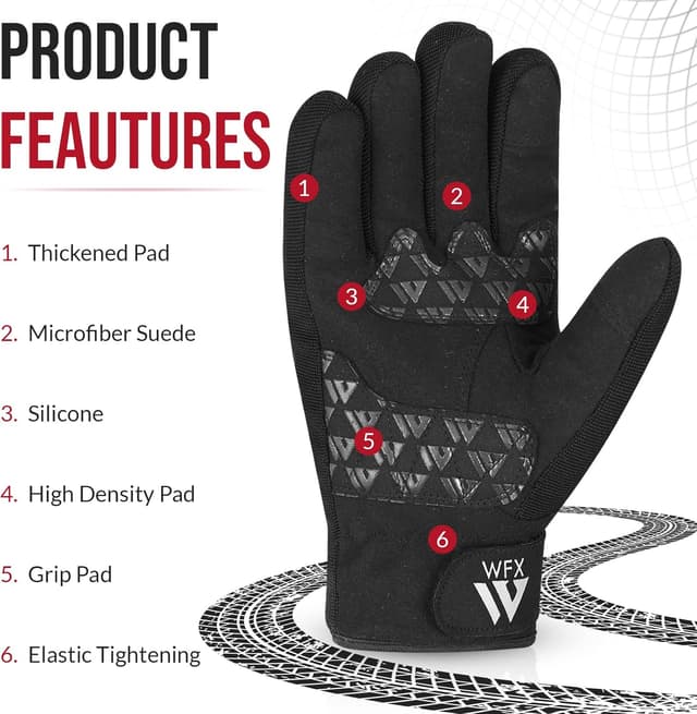Thumbnail 2 de WFX Premium Motorbike Gloves Heavy Duty Winter for Road Racing