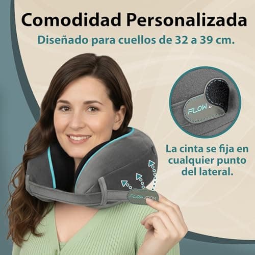 Detalle 2 de FLOWZOOM Dream Almohada de viaje Viscoelástica