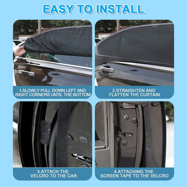 Detalle de Joyblossom car window shades for baby (UV protection) – 2 pack