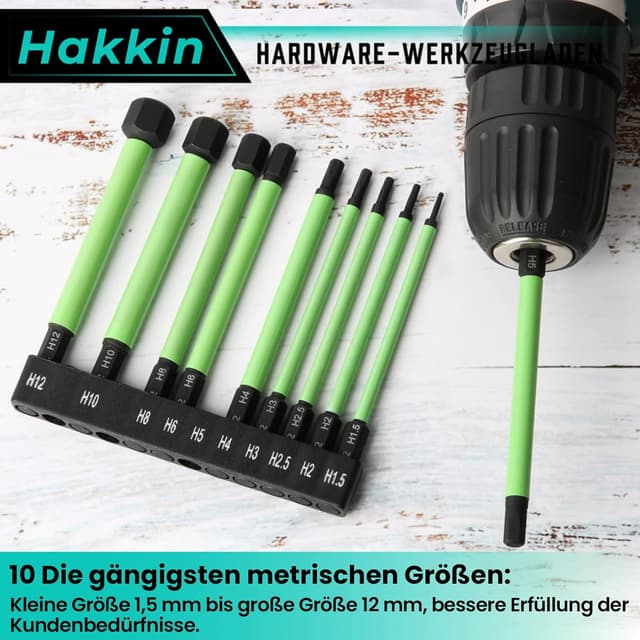 Detalle 2 de Hakkin Bit-Set Hex 10-teilig 100 mm
