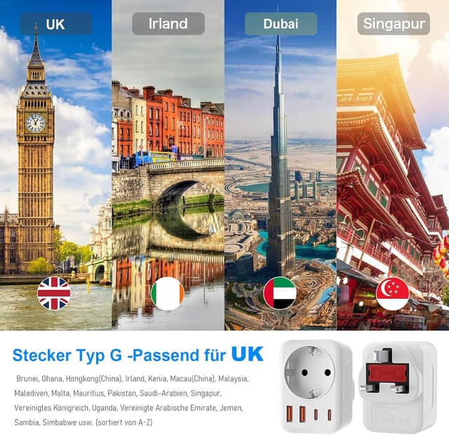 Thumbnail 6 de UK Reiseadapter Typ G mit 3750W đ