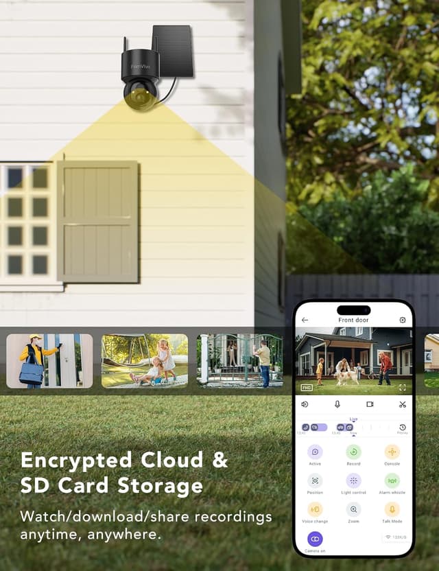 Thumbnail 4 de FAMVIVA 2K Solar PTZ Camera