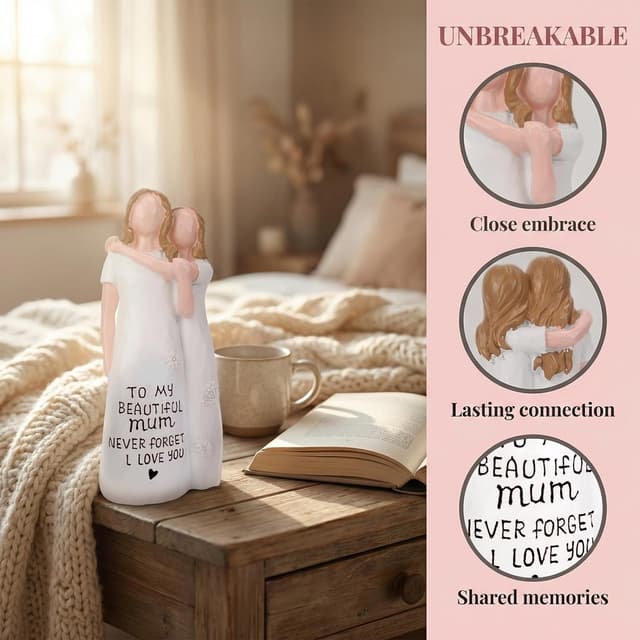 Detalle de QBEJIME Mum and Daughter figurine gift