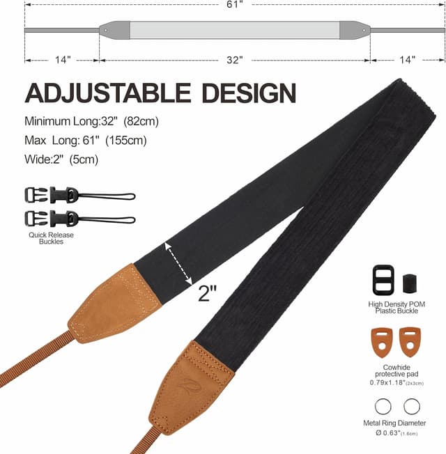 Thumbnail 5 de Padwa Lifestyle 2" breiter Kameragurt