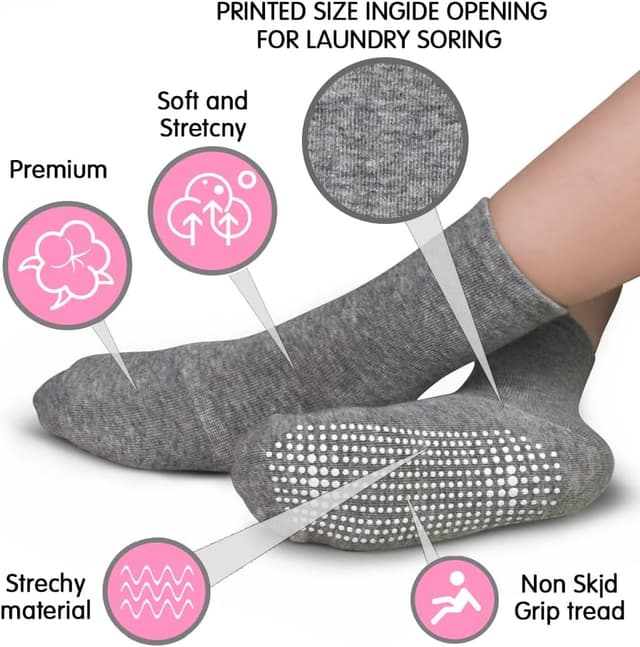 Thumbnail 3 de GRPSKCOS Non Slip Toddler Socks 12 Pairs