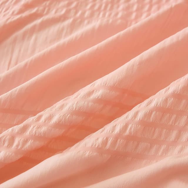 Thumbnail 6 de Guchuang King Size Pink Ruffled Duvet Cover Set (3-piece) with hidden zipper