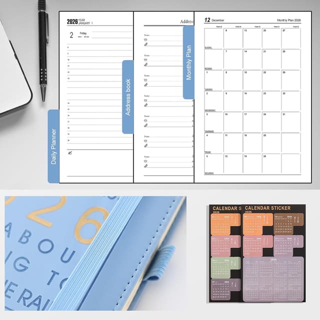 Detalle 2 de Agenda giornaliera 2026 A5 un giorno per pagina