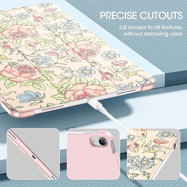 Detalle 2 de ProCase Hülle für iPad Air 13 Zoll (M4/M3/M2, 2026/2025/2024) – Smart Cover mit transluzenter Rückseite in Rosa