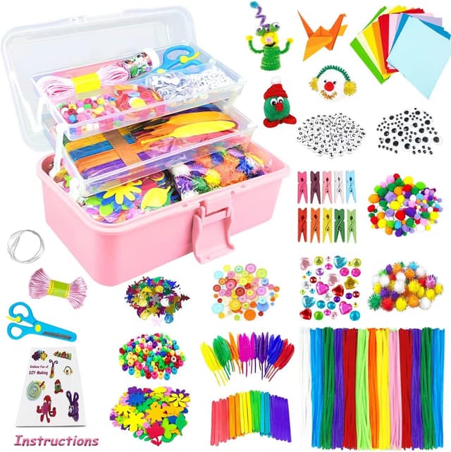 Thumbnail 6 de VLUINANI 3000-piece Craft Kits for Kids with Pipe Cleaners – DIY arts & crafts set (ages 4–8)