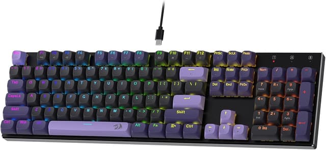 Detalle de Redragon K556 HE : clavier mécanique gaming filaire à déclenchement rapide (104 touches, Hall effect)