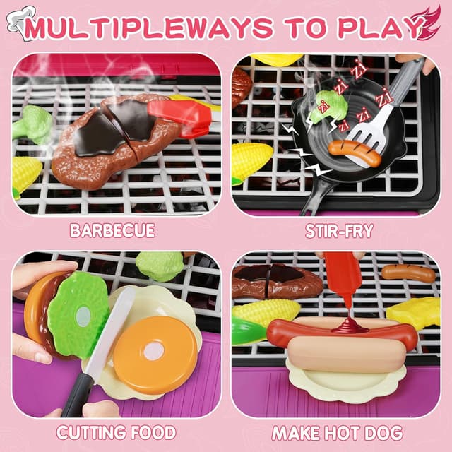 Detalle 2 de Bstoyder BBQ Grill Toy Set for Kids 2 levels