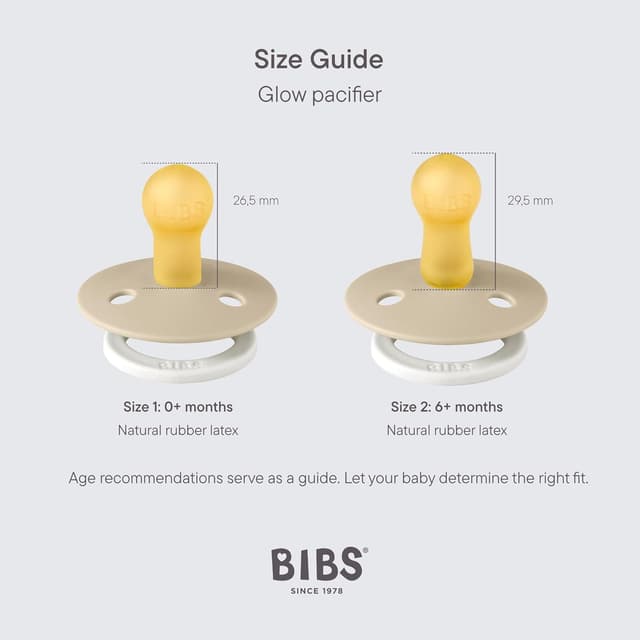 Thumbnail 1 de BIBS Colour Glow Soother 2-Pack Sage Night baby pacifier