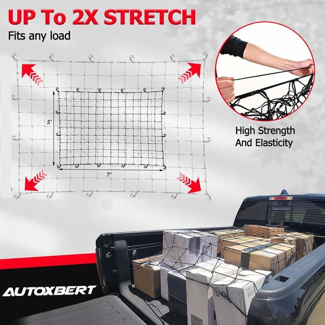 Detalle 2 de AUTOXBERT Car Cargo Net 4x6 ft latex