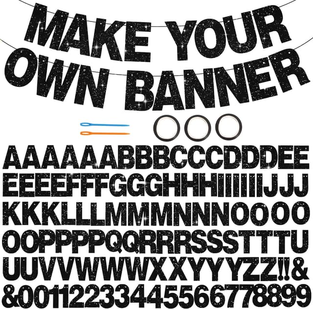 Imagen de BEISHIDA 116‑Piece Glitter Letter Banner Kit en OfertitasTOP