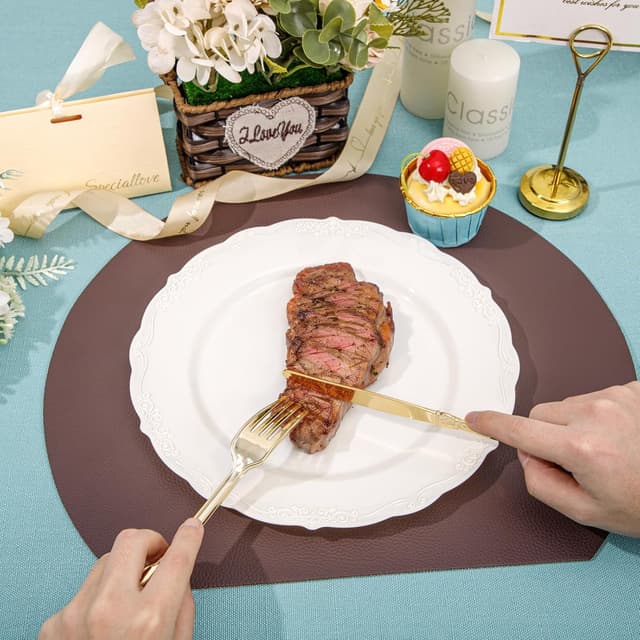 Thumbnail 5 de DaYammi Ivory 60pc Dinner Plates