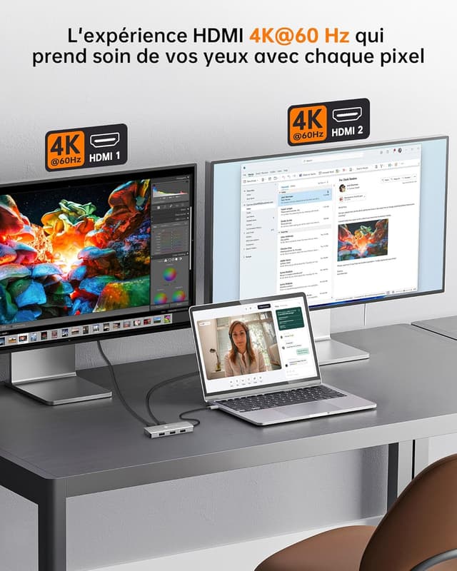 Thumbnail 2 de NOVOO Docking station USB C 7-en-1