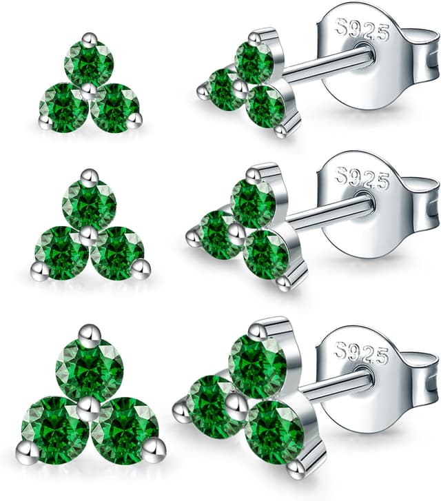 Detalle de MASOP Ohrstecker-Set mit Zirkonia 3 mm